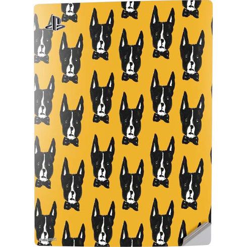 Bouffants and Broken Hearts Boston Terrier PS5 Digital Edition Console Skin